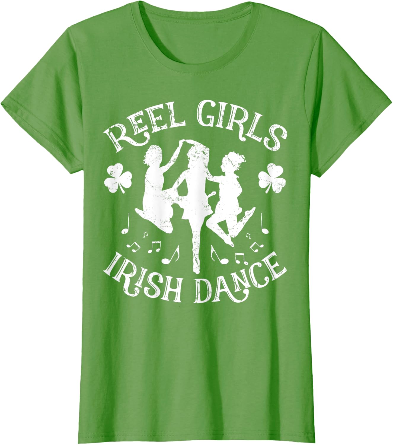 Womens St Patricks Day Reel Girls Irish Dance Green T-Shirt