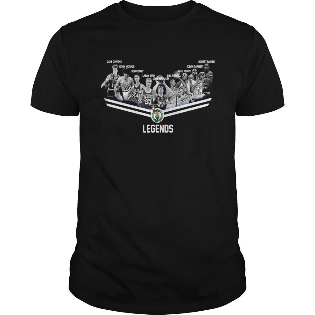 Boston Celtics Legends team signatures shirt