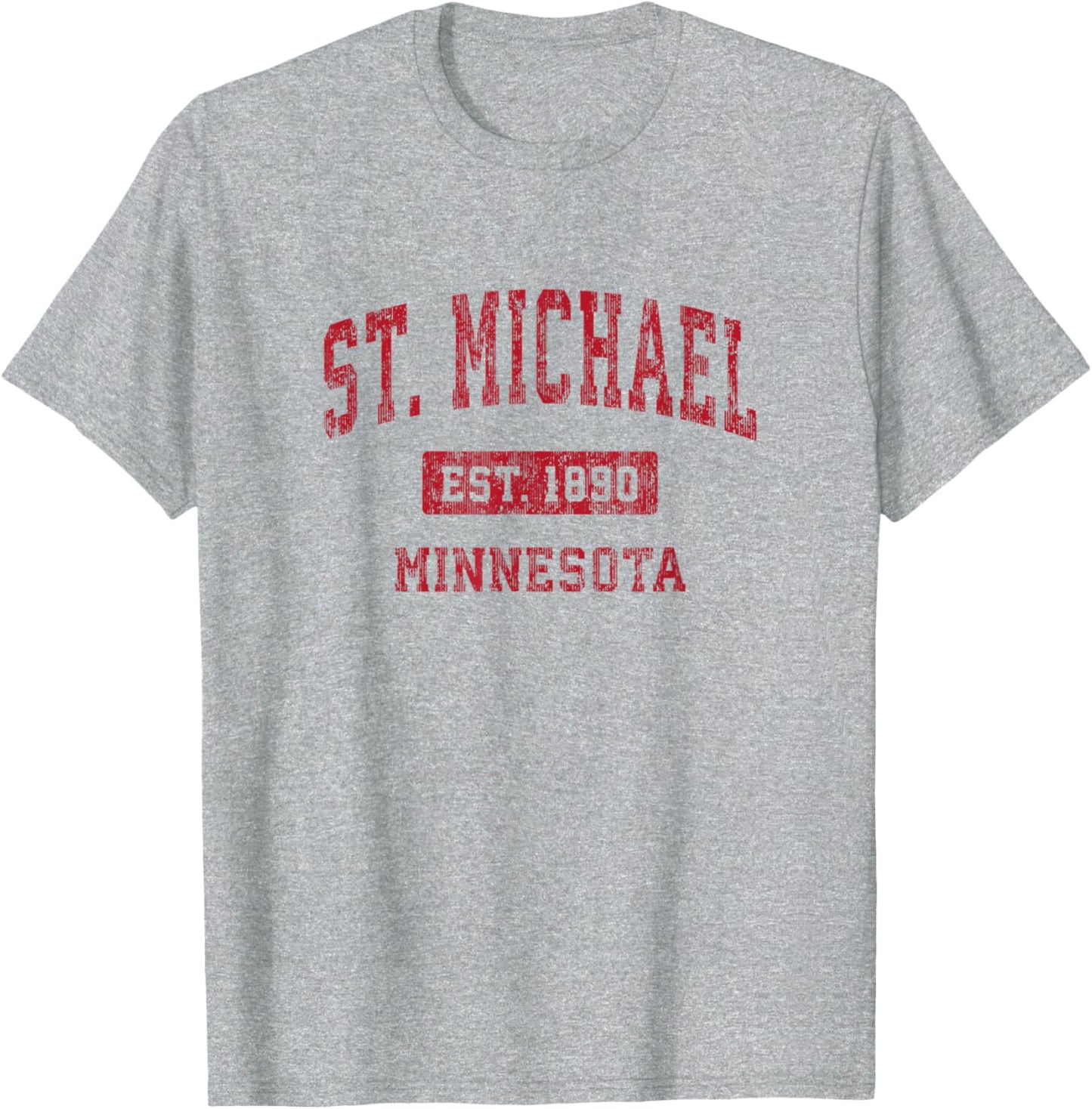 St. Michael Minnesota MN Vintage Sports Design Red Design