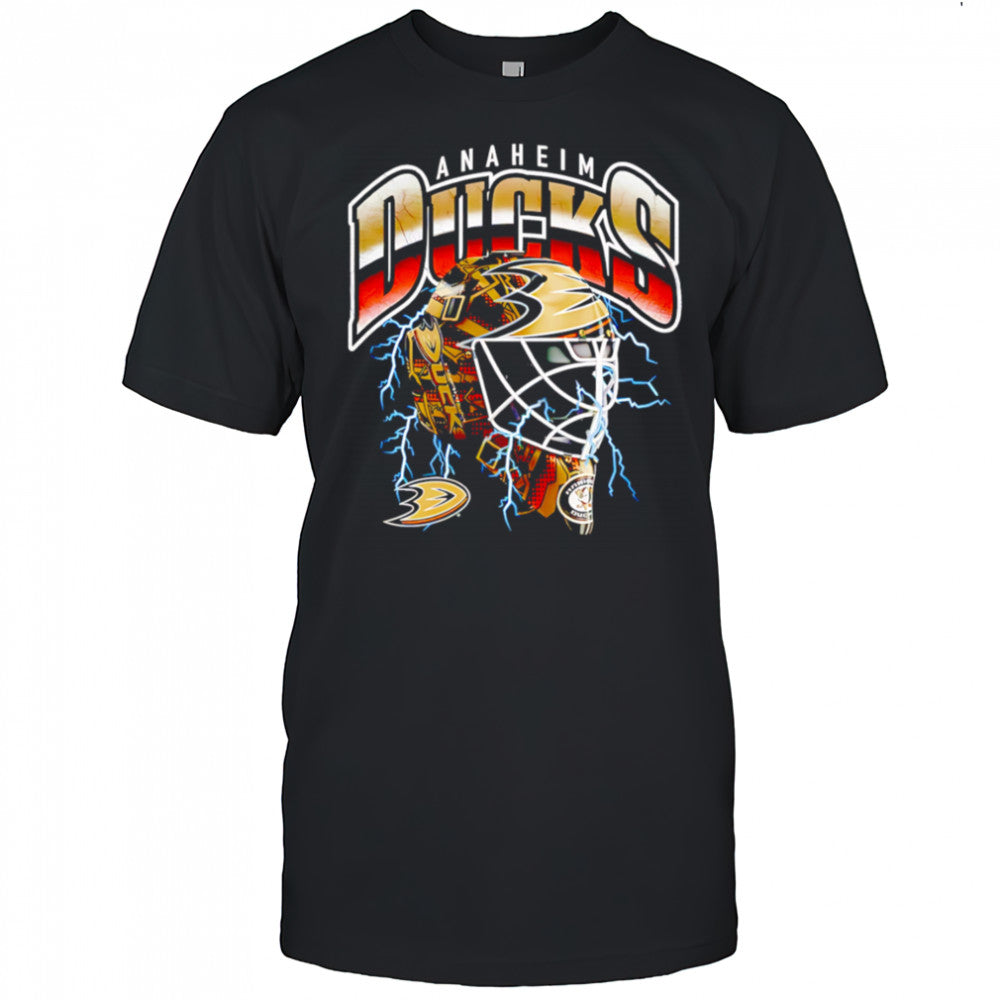 Anaheim Ducks Crease Lightning helmet shirt