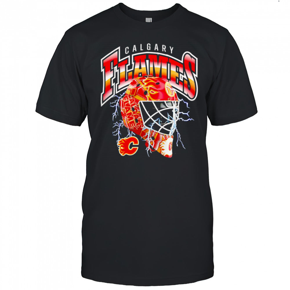 Calgary Flames Crease Lightning helmet shirt
