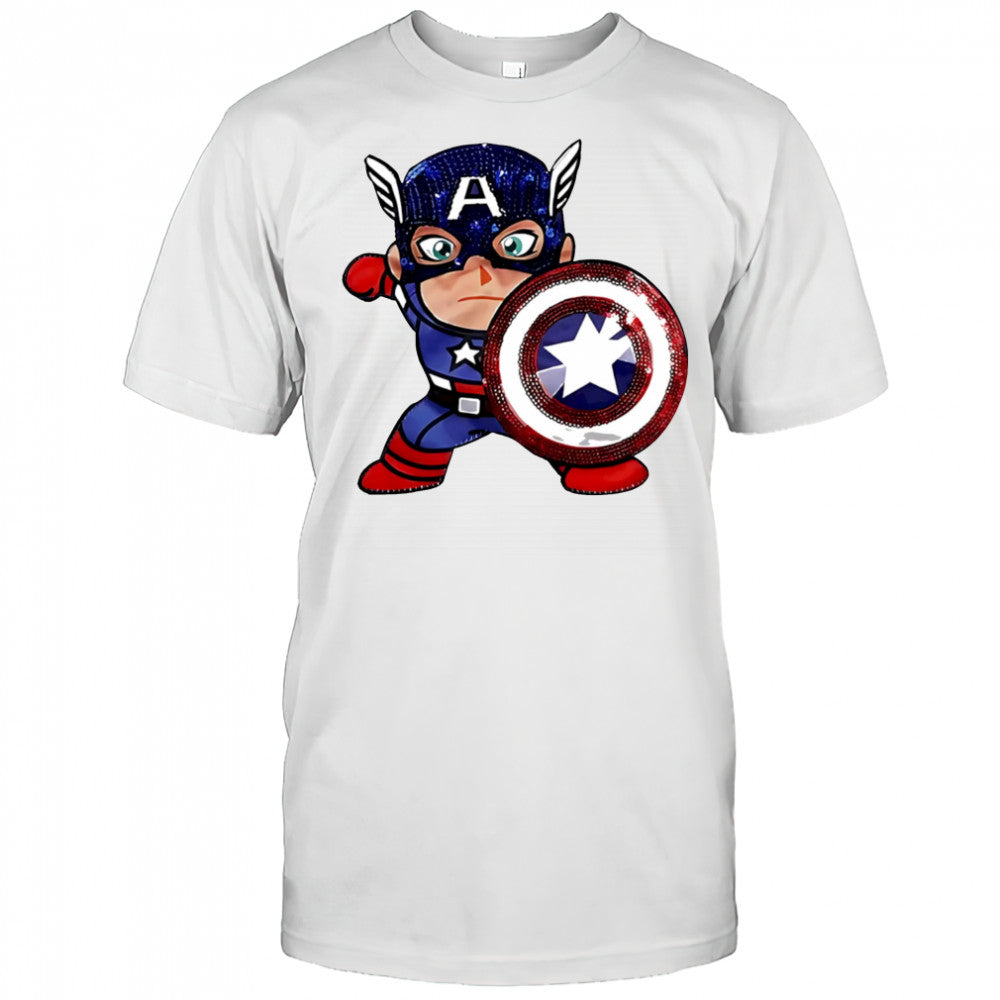 Captain America funny cartoon shirt