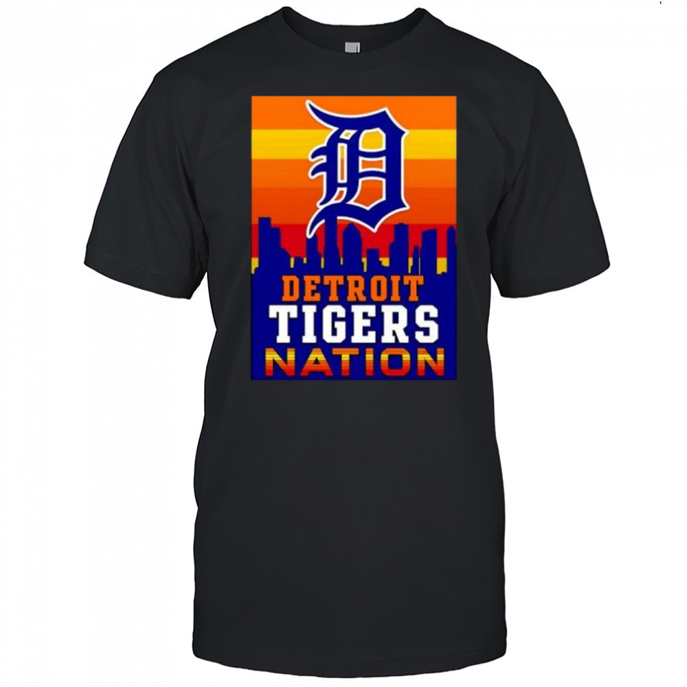 Detroit Tigers Nation skyline shirt