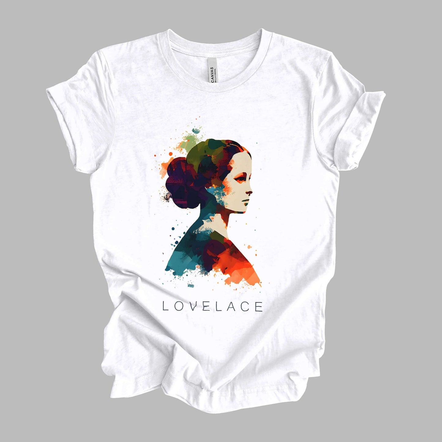 Ada Lovelace Watercolor Minimalist T-Shirt, Mathematics Computer Science Gift Unisex Tshirt Shirt