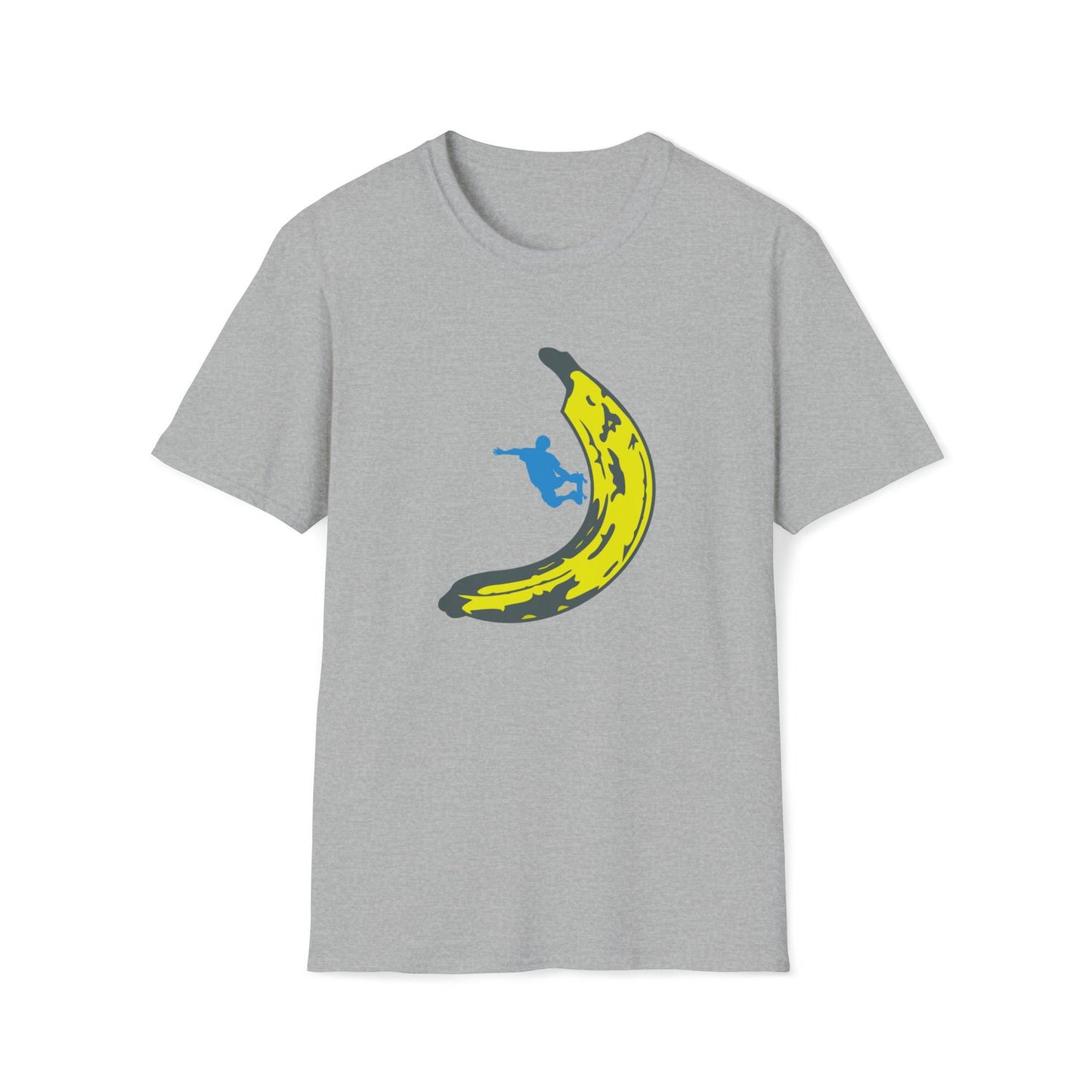 Banana Skateboard Skateboarding Abstract Minimalist Modern Unisex Soft Style Tee T-Shirt, Embrace Your Vibe