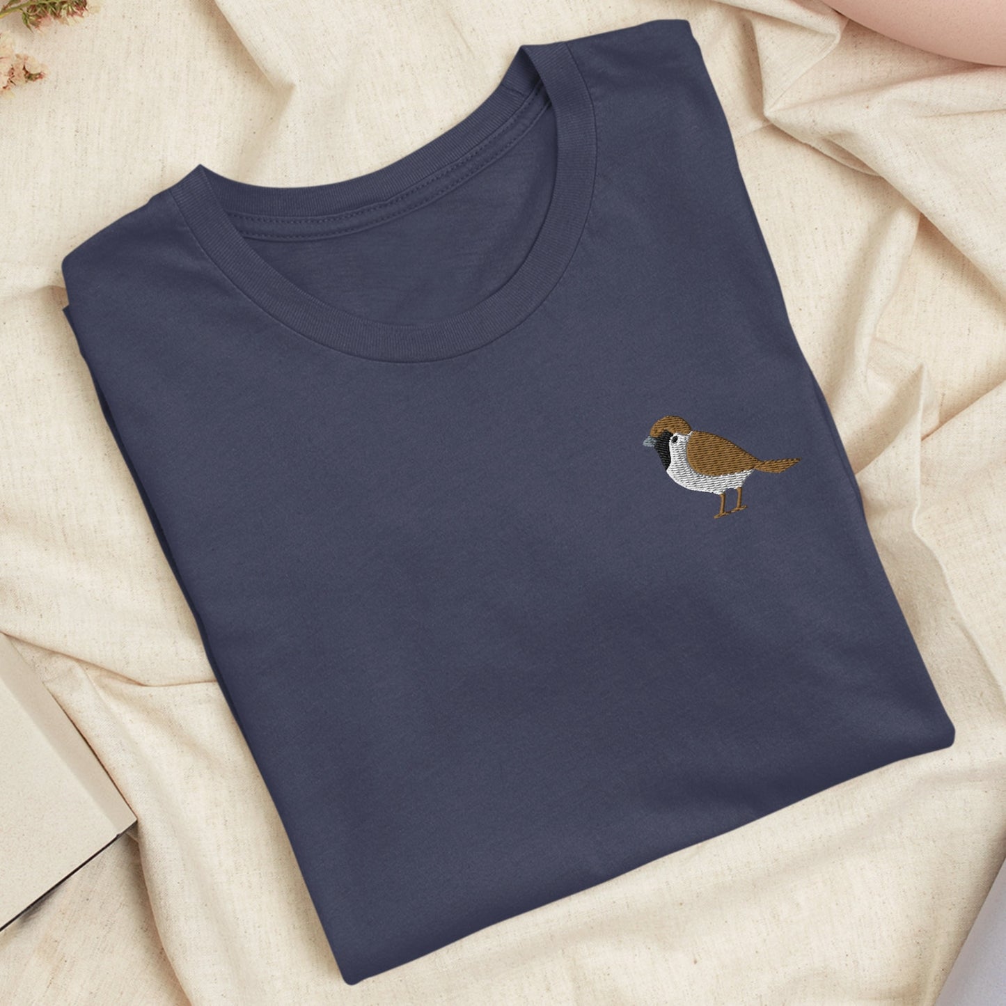 Sparrow Embroidered T-Shirt, Lightweight Cotton Unisex Fit