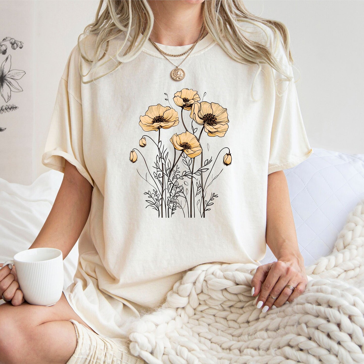 Flowers Shirt, Flower T Shirt, Retro Floral Vintage Plant Lover Gift for Women