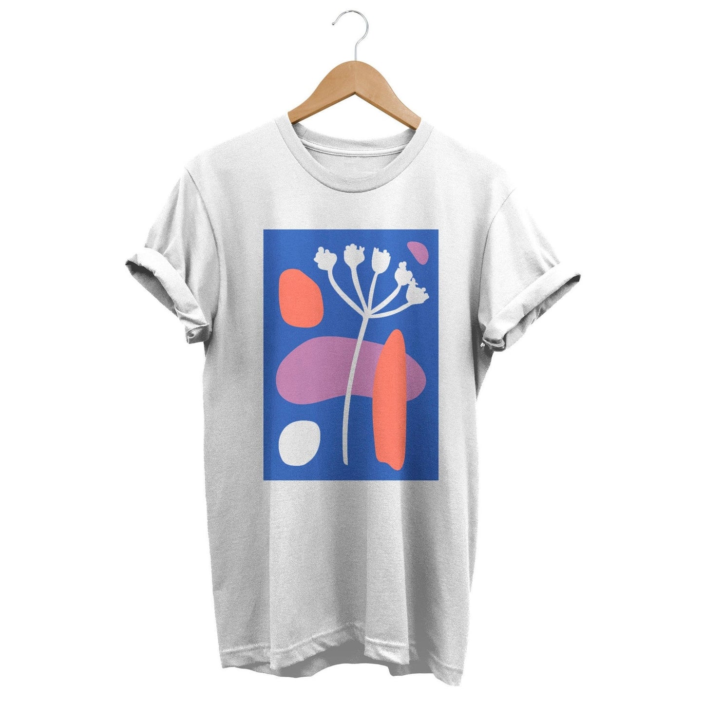Floral Abstract Art T-shirt, Retro 90s Graphic Tee