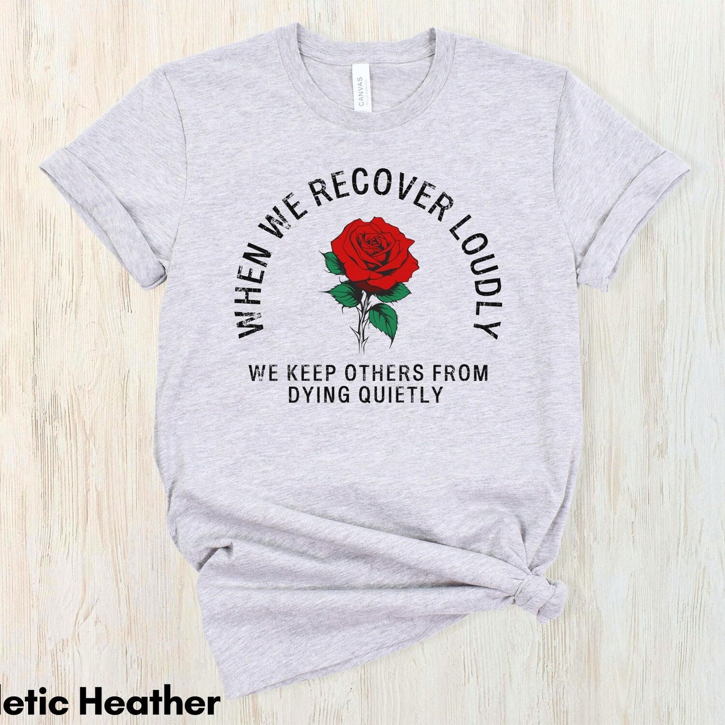 Recovery T-Shirt, Inspiring Sobriety CR AA NA Clothing, Alcoholics Anonymous Sober Apparel, Alcoholism Shirt Gift for Sober Anniversary