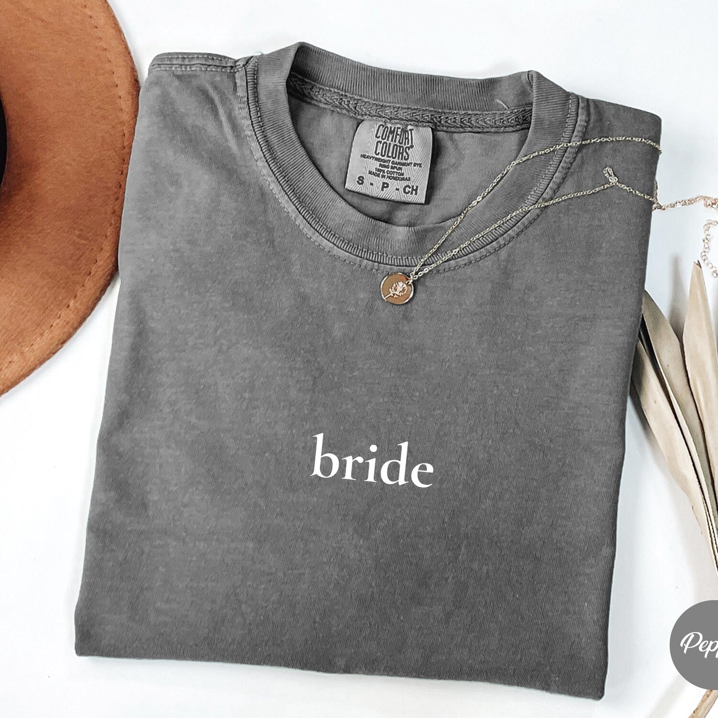 Comfort Colors Bride Shirt: Minimalist Bridal Shower Tee