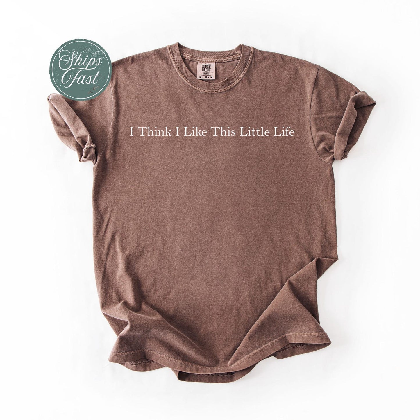 Comfort Colors® I Think I Like This Little Life Shirt, Positive Quote Tee, Cozy Graphic Tee, Daily Reminder Shirt, Minimalist Womens shirt