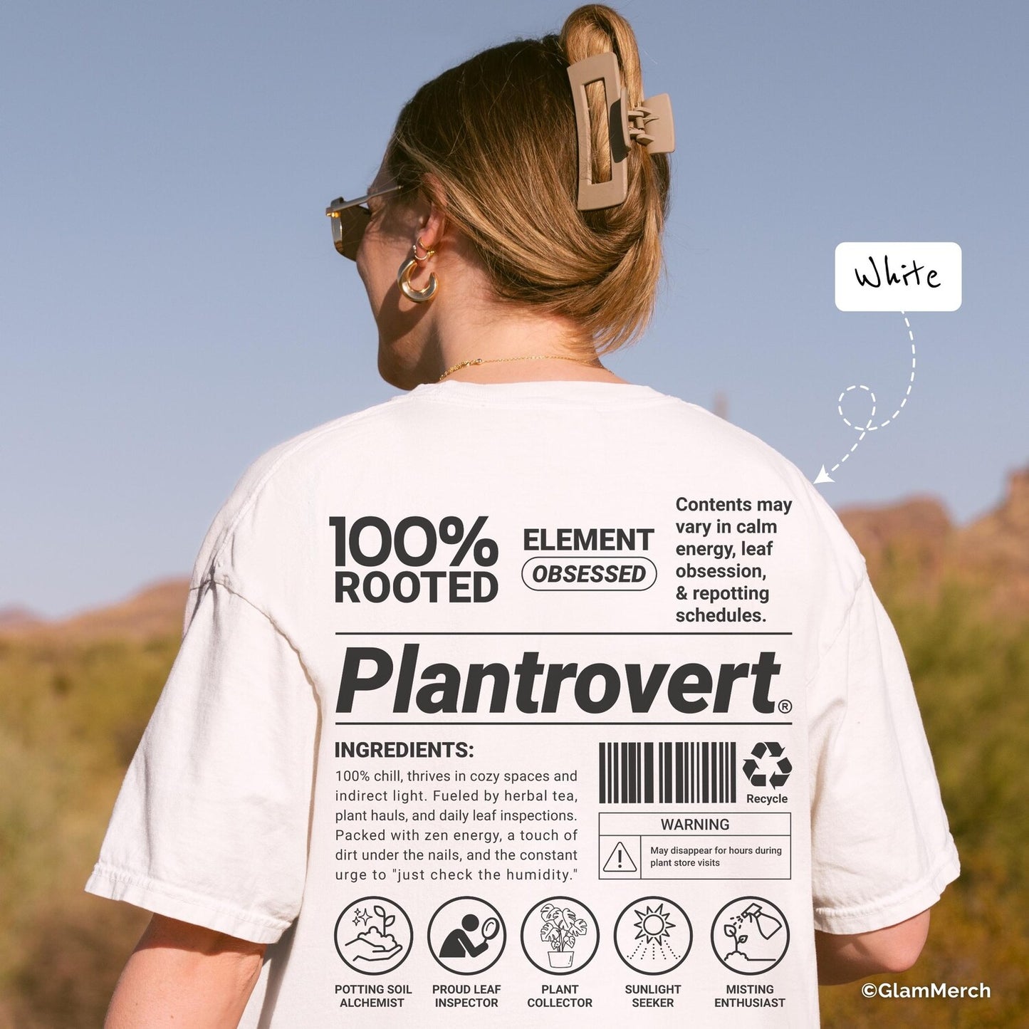 Plantrovert Nutrition Facts T-Shirt, Funny Gardening Shirt, Gardening Minimalist Outfit, Plant Lover Gift