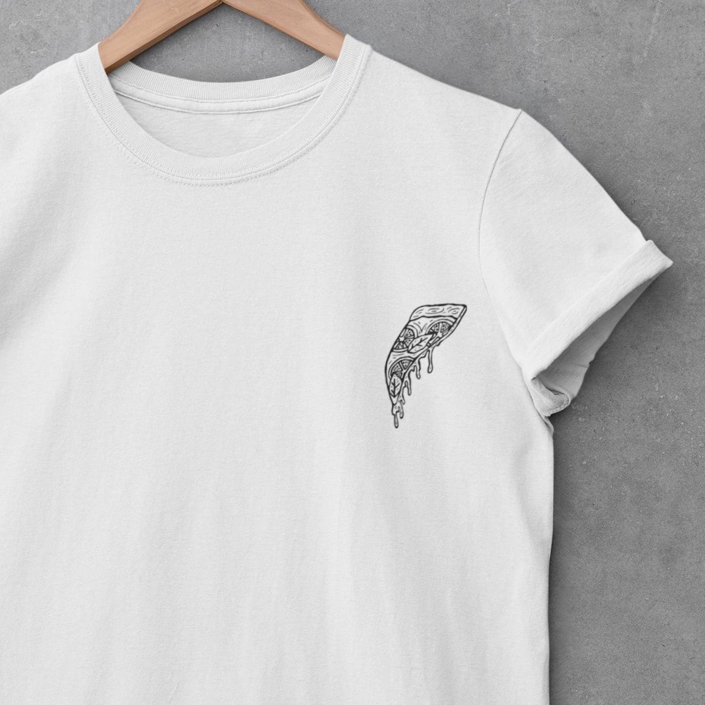 Pizza Slice T-Shirt, Graphic Tee for Pizza Lovers, Cool Unisex Retro Foodie Shirt, Funny Gift Idea for Men Women Friends