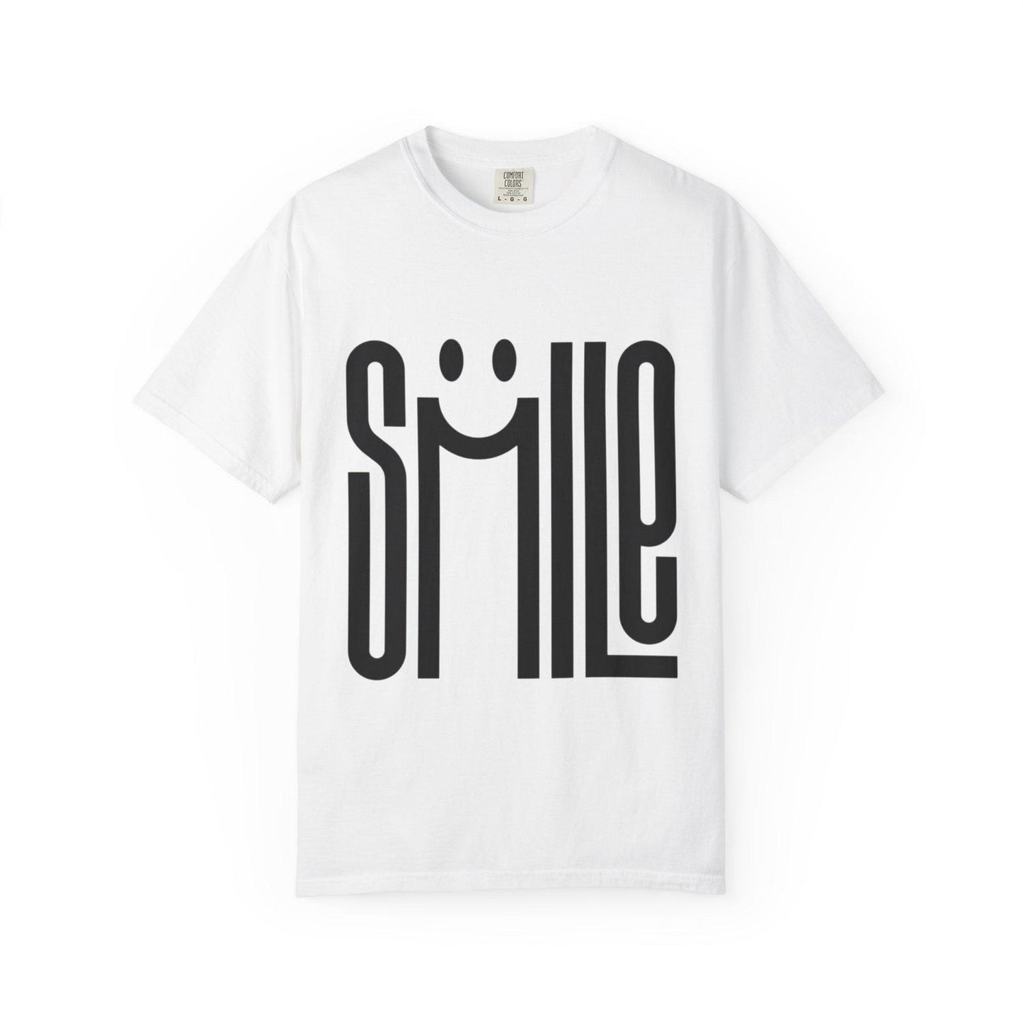 Smile Graphic T-shirt for Positive Vibes, Casual Everyday Wear Motivational Apparel Unisex Tee