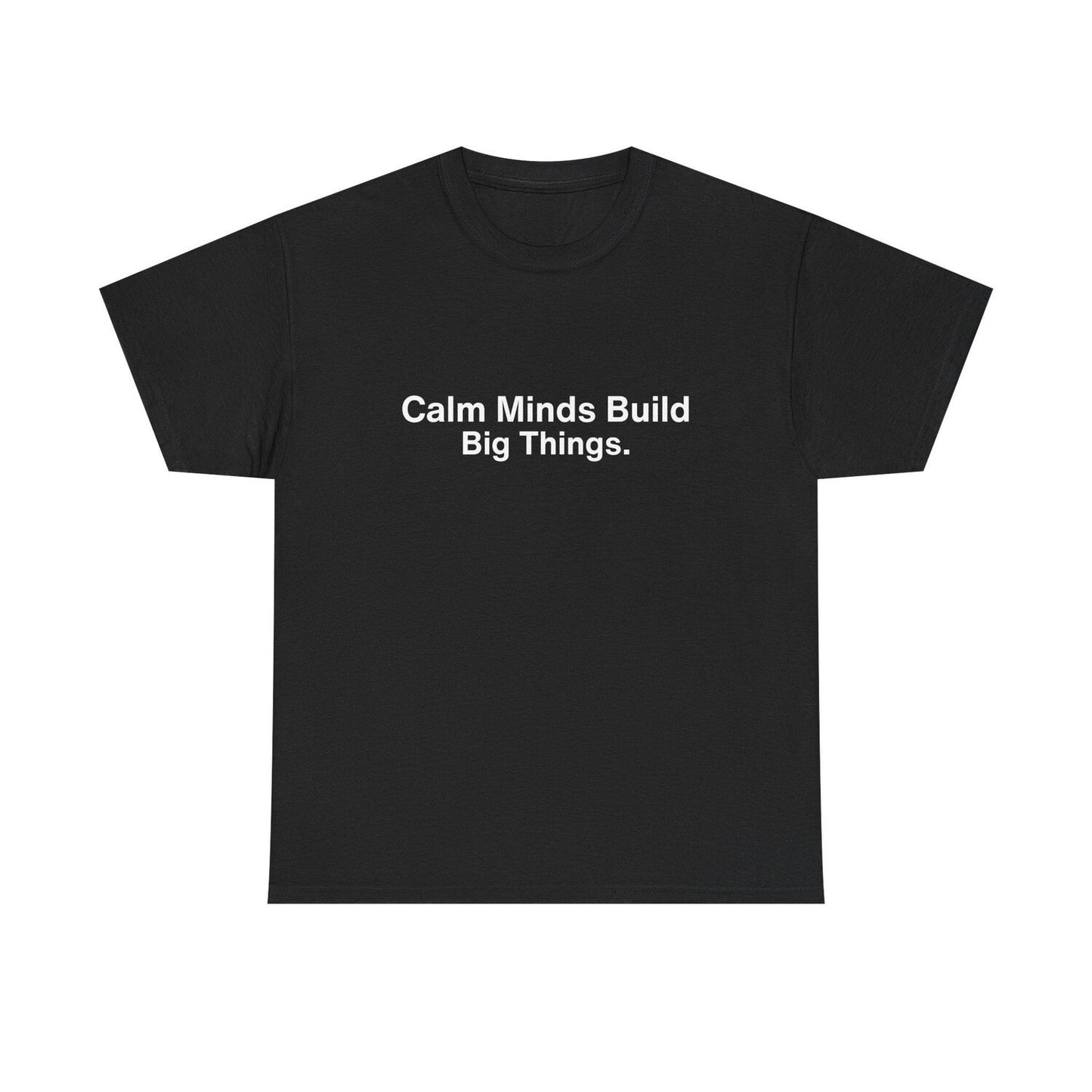 Calm Minds Build Big Things T-Shirt | Minimalist Mindset Tee | Quiet Luxury Gift