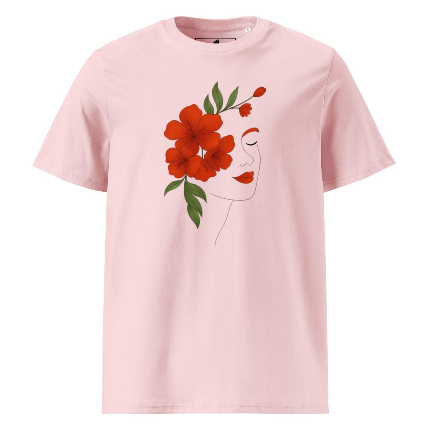 Floral Woman Line Art T-Shirt: Modern Feminine Graphic Tee