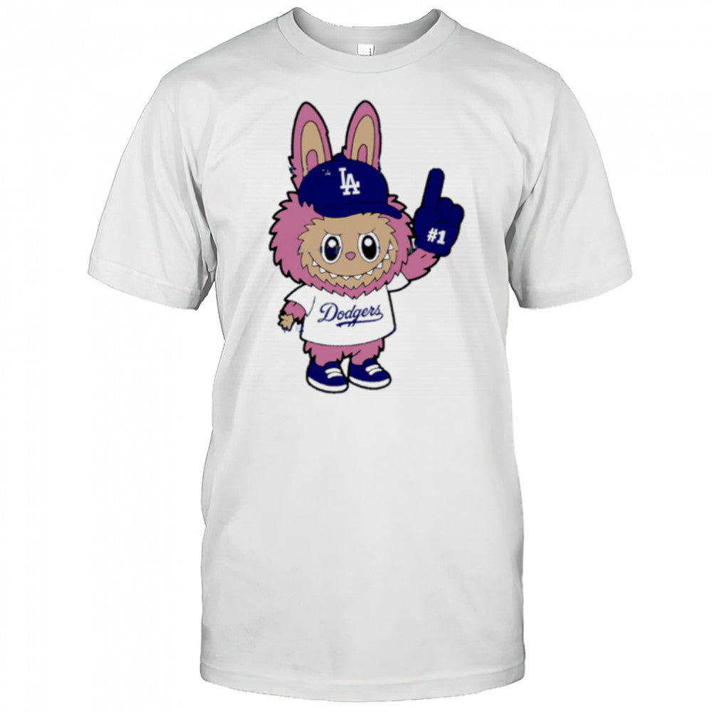 Pink Labubu Los Angeles Dodgers Labubu MLB Baseball shirt