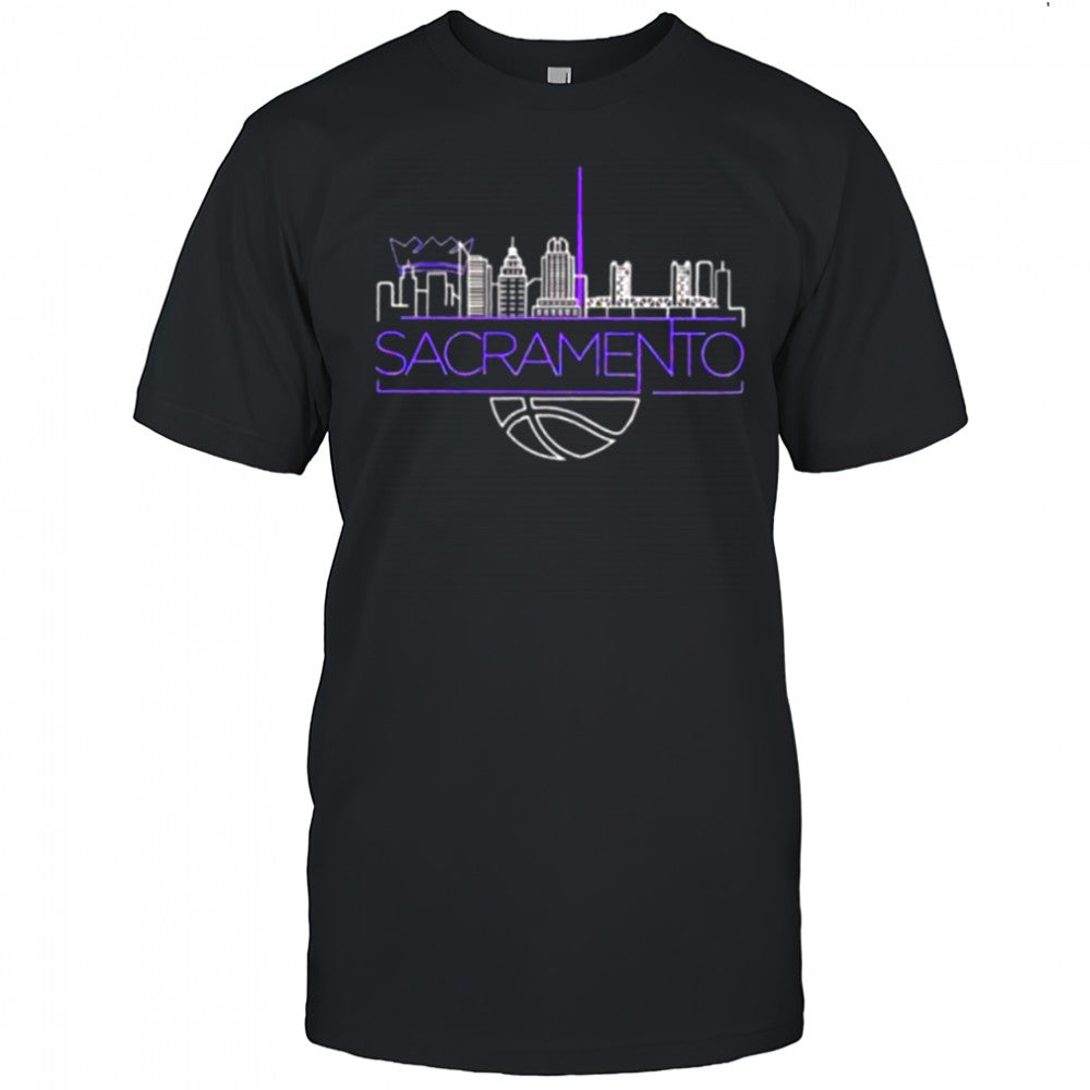 Sacramento Kings basketball NBA light the beam City skyline shirt