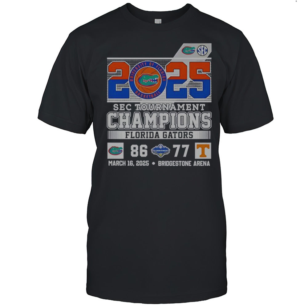 SEC Tournament Champions Florida Gators Beat Tennessee Volunteers 2025 T Shirt