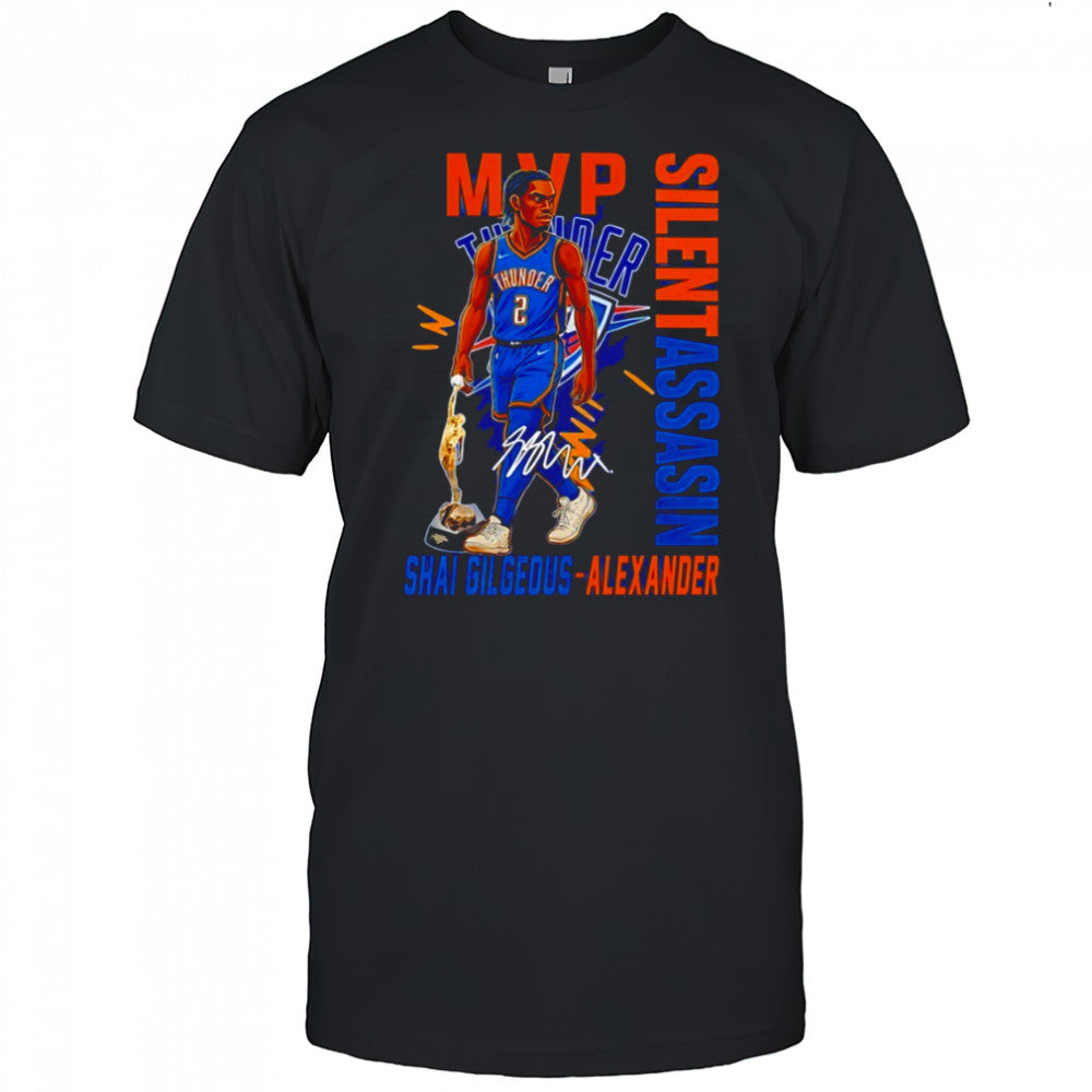 Shai Gilgeous Alexander Oklahoma City Thunder NBA Basketball 2025 MVP signature shirt