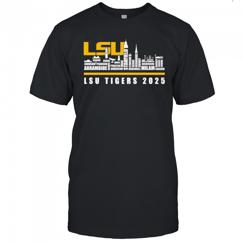 Skyline name LSU Tigers 2025 shirt