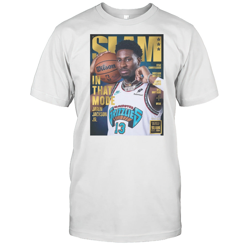 SLAM Cover Gold Metal Jaren Jackson Jr. In That Mode Memphis Grizzlies 2025 T shirt
