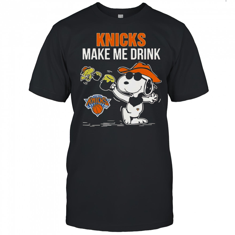 Snoopy And Woodstock New York Knicks Make Me Drink T Shirt