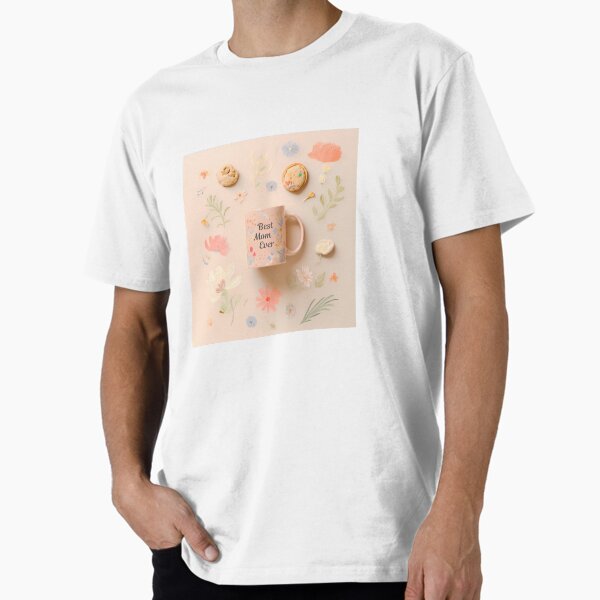 Best Mom Ever – Floral Pastel Mother’s Day Poster Premium T-Shirt for Sale by toumaru