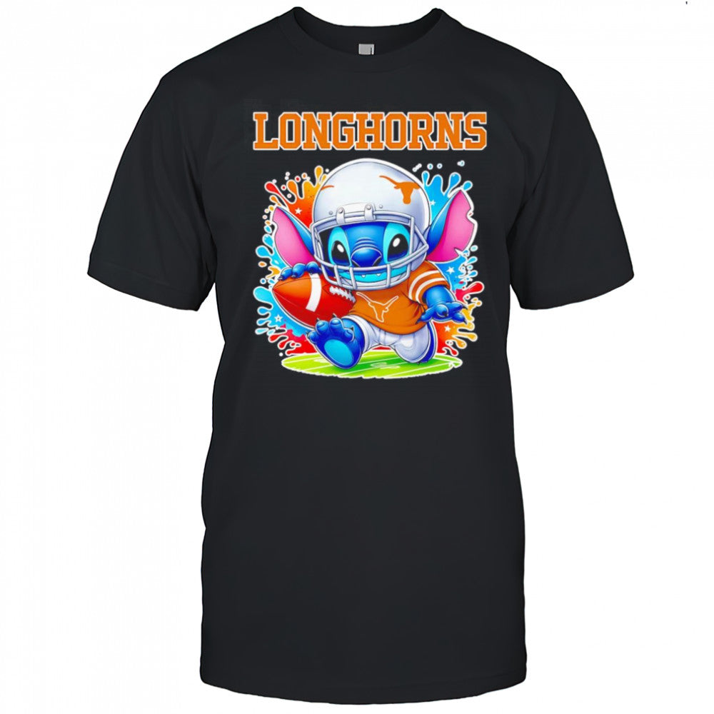 Stitch running Texas Longhorns football shirt
