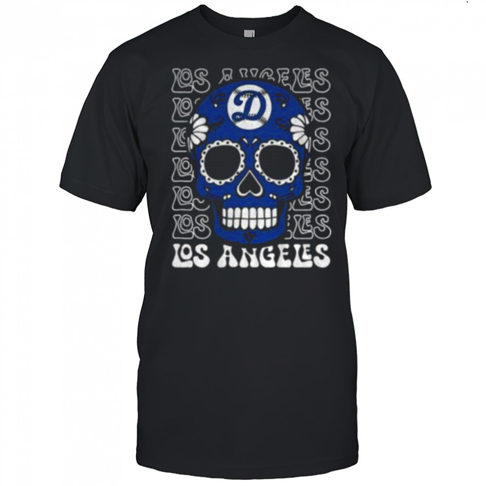 Sugar Skull Los Angeles Dodgers MLB baseball 2025 gift for fans shirt