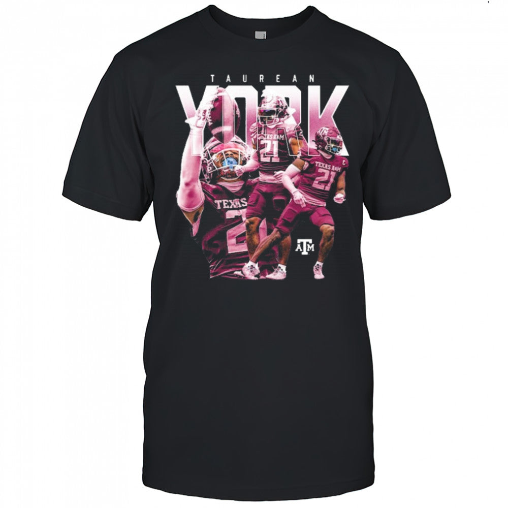 Taurean York Texas A&M Aggies Football Player Collage Graphic 2025 t shirt