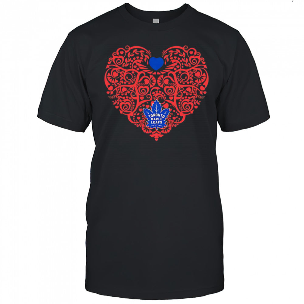 Toronto Maple Leafs Floral Pattern Heart logo shirt