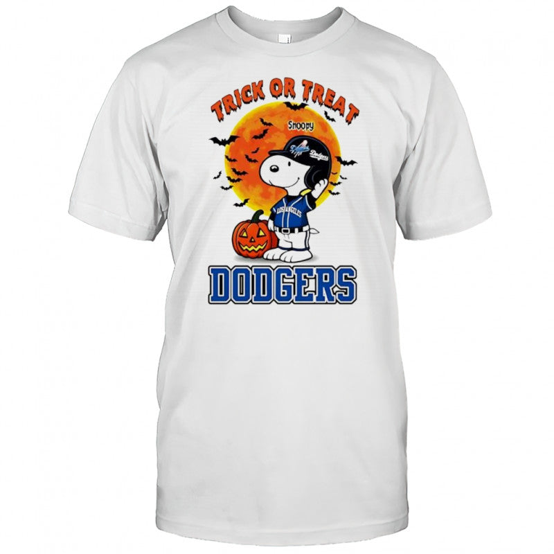 Trick or Treat Los Angeles Dodgers Snoopy Halloween shirt