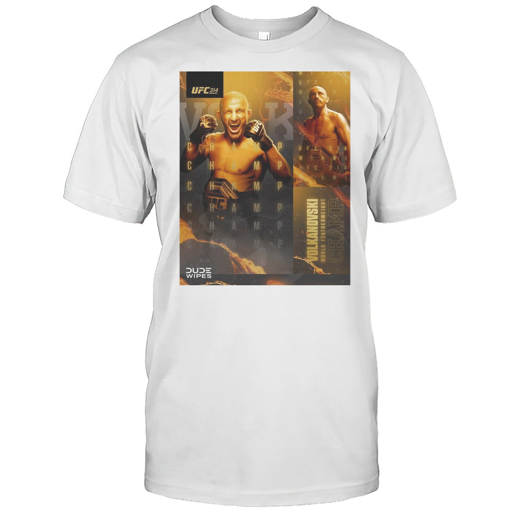 UFC 314 Alexander Volkanovski Defeats Diego Lopes By Unanimous Decision World Featherweight Poster T shirt