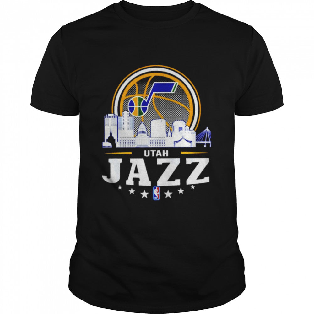 Utah Jazz NBA City Skyline shirt