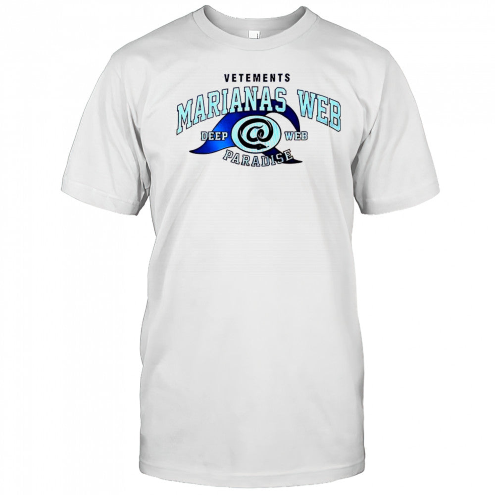 Vetements Marianas Web Deep Web Paradise T Shirt