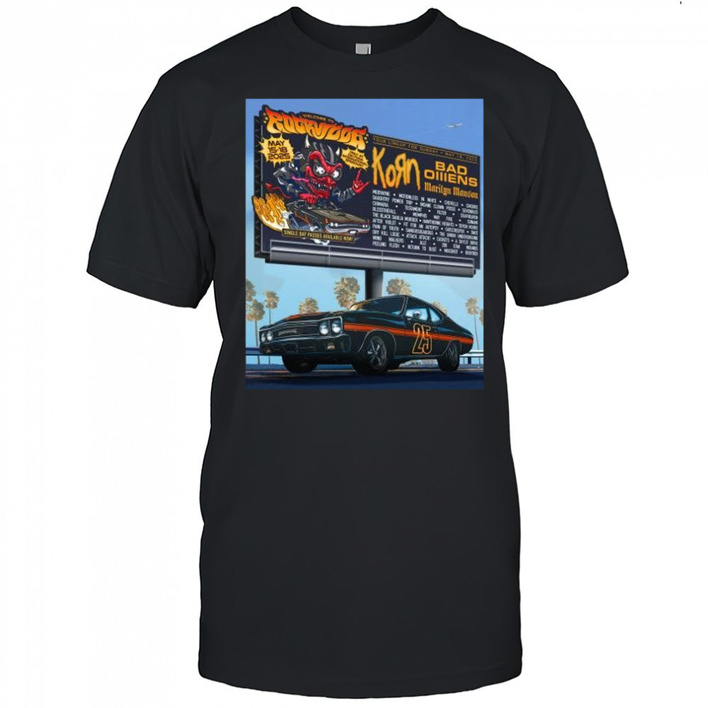 Welcome To Rockville May 15 18 2025 Korn Bad Olliens Marilyn Manson Only At Daytona International Speedway t shirt