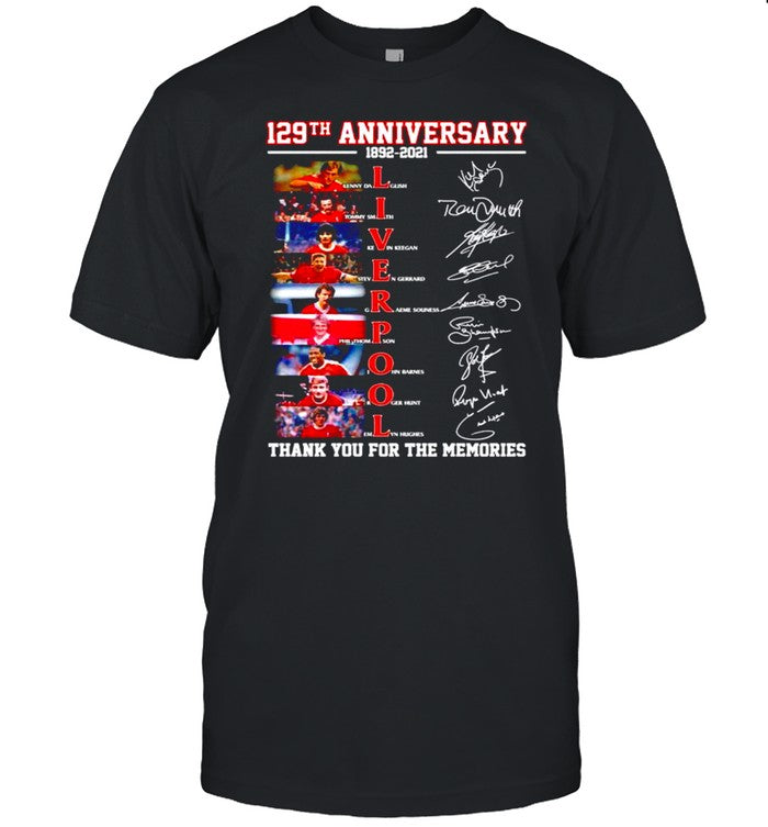 129th anniversary 1892 2021 Liverpool signatures shirt