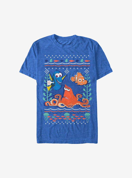 Disney Pixar Sea Christmas Pattern Sweater T-Shirt T-Shirt | Viral Style | Must-Have Style
