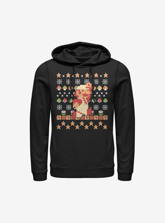 Super Mario Holiday Pixels Hoodie