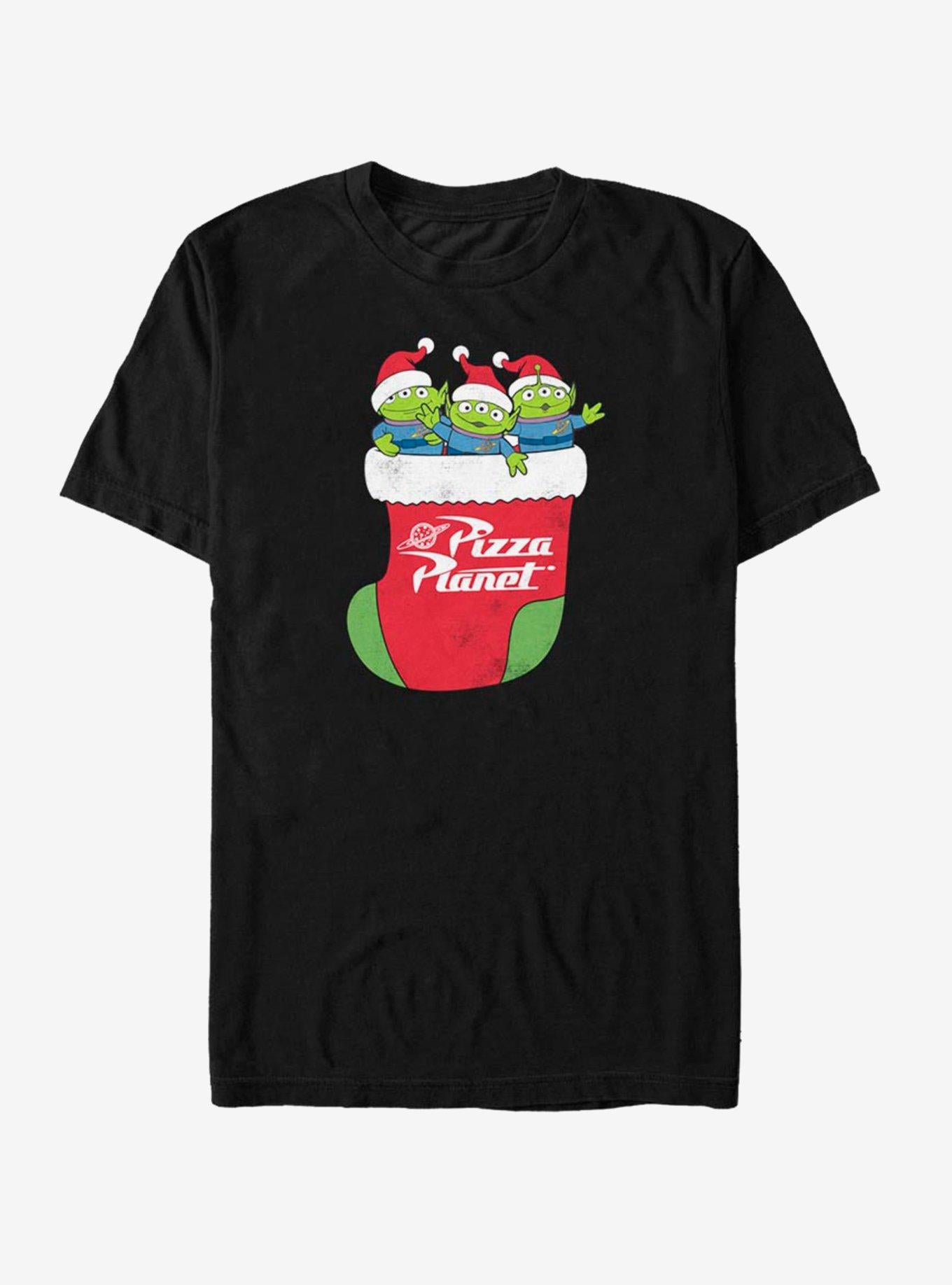 Disney Toy Story Pizza Planet Alien Christmas Stocking T-Shirt T-Shirt | Trending Design | Top Pick For Fans