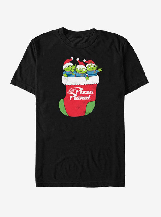 Disney Toy Story Pizza Planet Alien Christmas Stocking T-Shirt T-Shirt | Trending Design | Top Pick For Fans