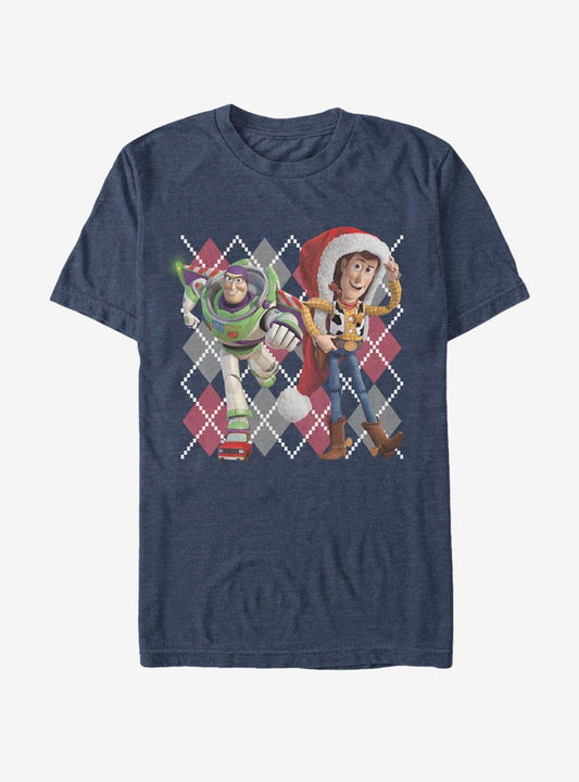 Disney Pixar Toy Story Argyle Christmas T-Shirt T-Shirt | Aesthetic Graphic | Trending Now
