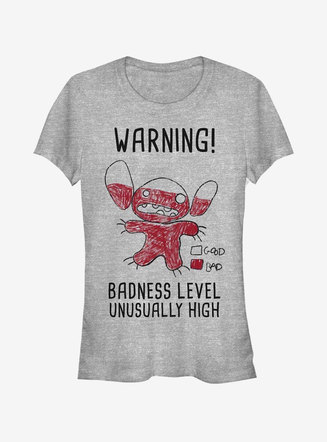 Disney Lilo Stitch Warning Drawing Sitch Girls T-Shirt T-Shirt | Bold Graphic Edition | Trending Now