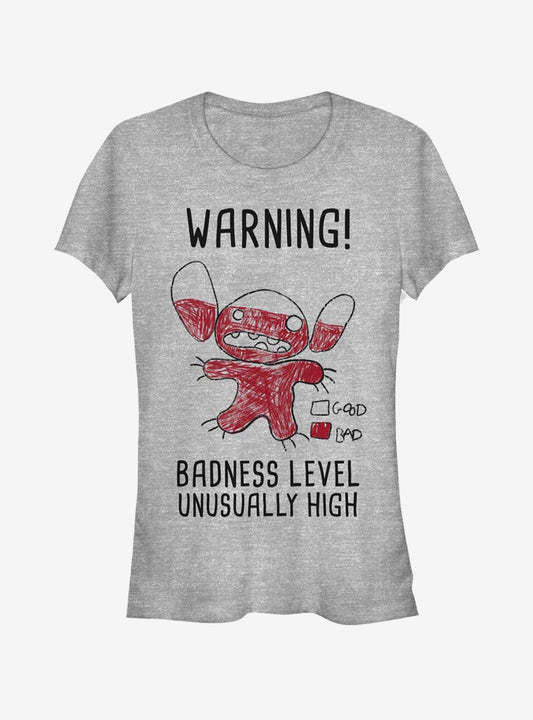 Disney Lilo Stitch Warning Drawing Sitch Girls T-Shirt T-Shirt | Bold Graphic Edition | Trending Now
