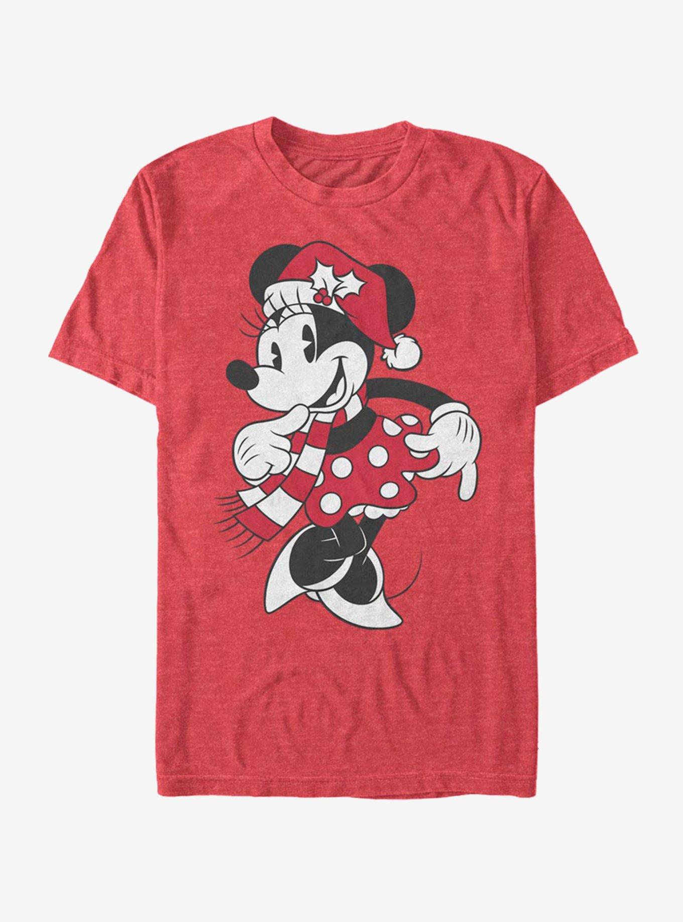 Disney Minnie Mouse Holiday Minnie Hat T-Shirt T-Shirt | Exclusive Edition | Must-Have Style