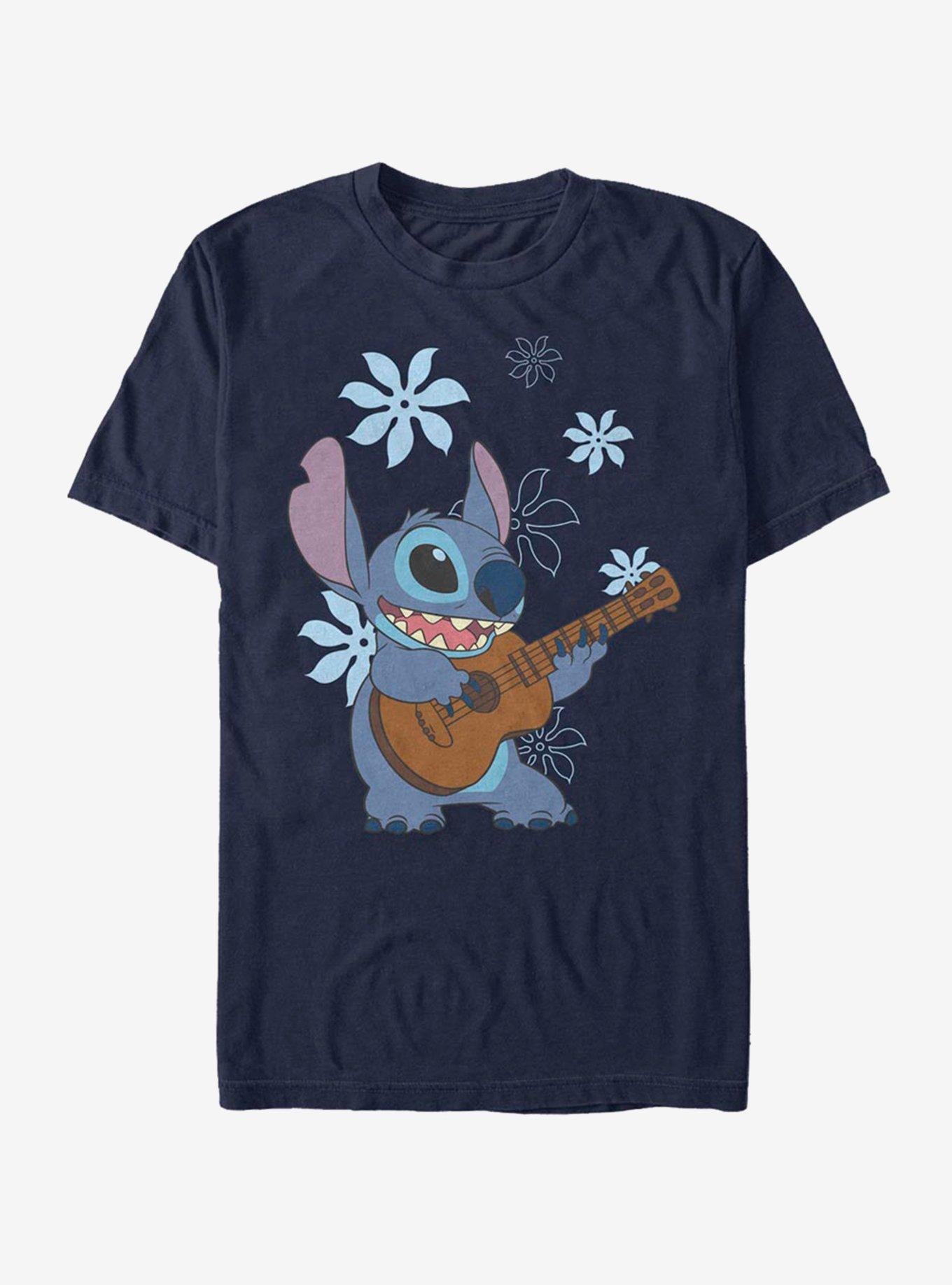 Disney Lilo Stitch Stitch Flowers T-Shirt T-Shirt | Premium Graphic | Perfect For Daily Wear