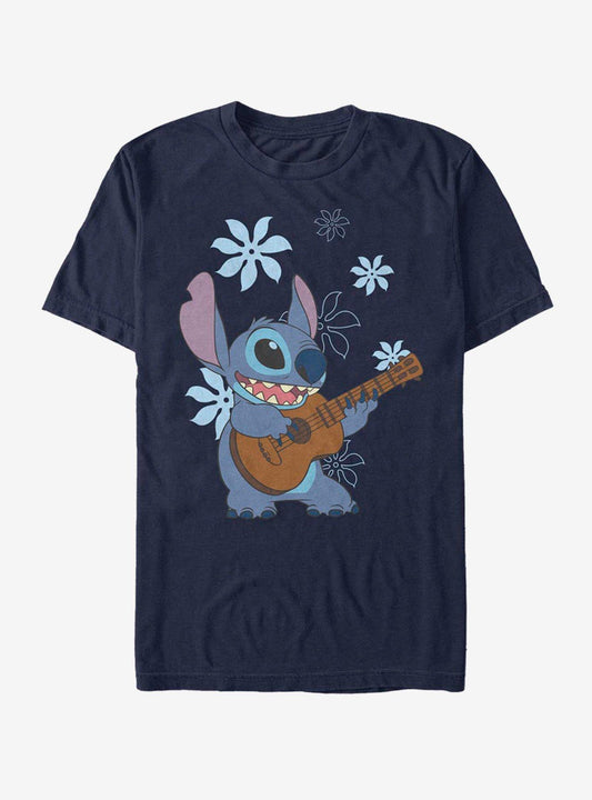 Disney Lilo Stitch Stitch Flowers T-Shirt T-Shirt | Premium Graphic | Perfect For Daily Wear