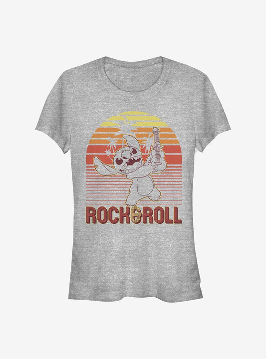 Disney Lilo Stitch Rock And Roll Stitch Girls T-Shirt T-Shirt | Fan Favorite Style | Great Gift Idea