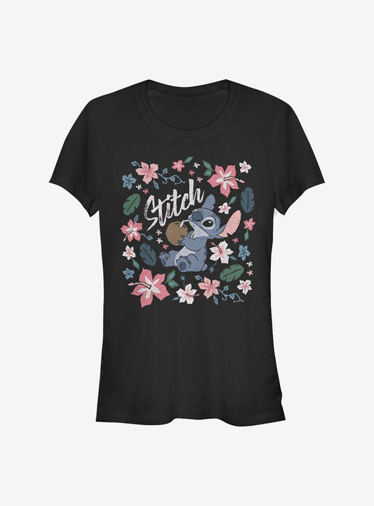 Disney Lilo Stitch Tropical Stitch Girls T-Shirt T-Shirt | Fan Favorite Style | Must-Have Style